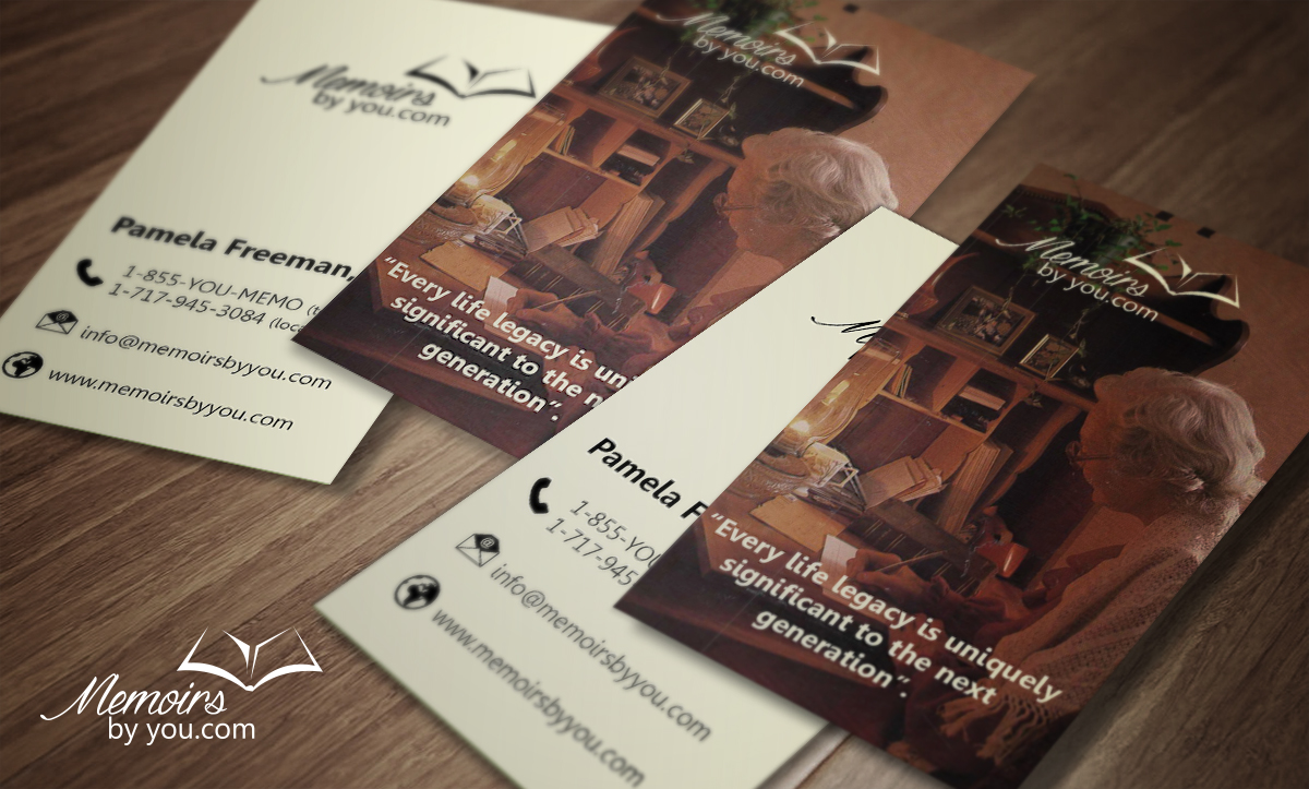 Business Card Design by Mudboots for Memoirs by You | Design #4334471