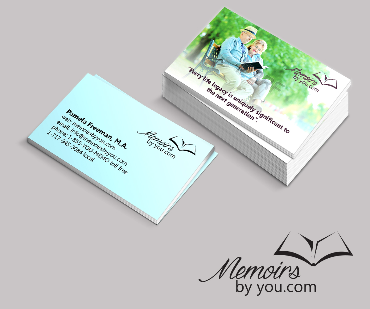 Business Card Design by Mudboots for Memoirs by You | Design #4334523