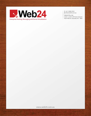 Letterhead Design by Sbss for Web24 Group Pty Ltd | Design: #1225812