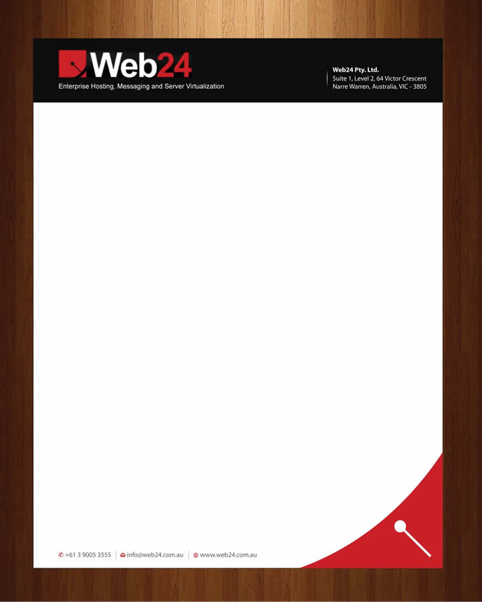 Letterhead Design by Sbss for Web24 Group Pty Ltd | Design #1225944