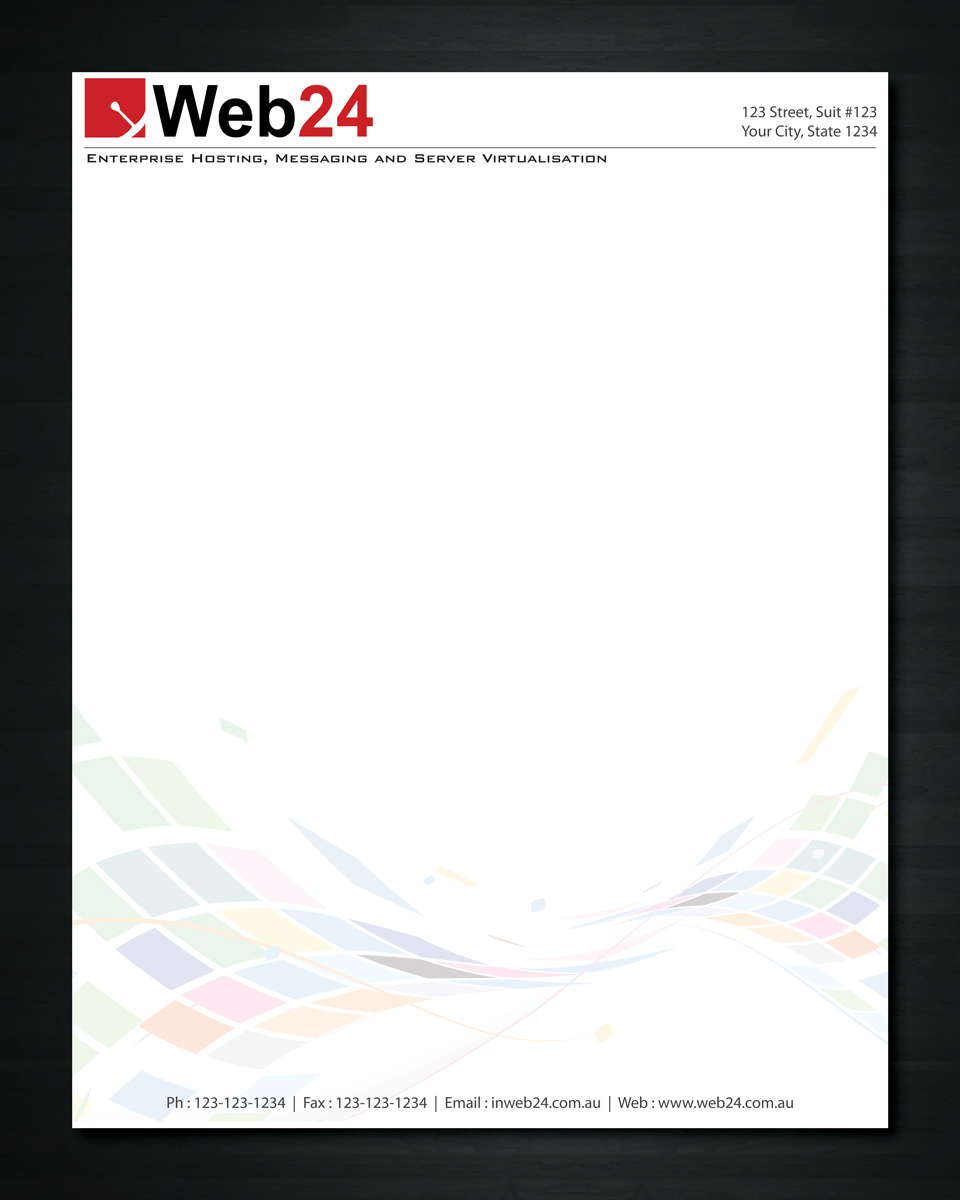 Letterhead Design by Sbss for Web24 Group Pty Ltd | Design #1226501