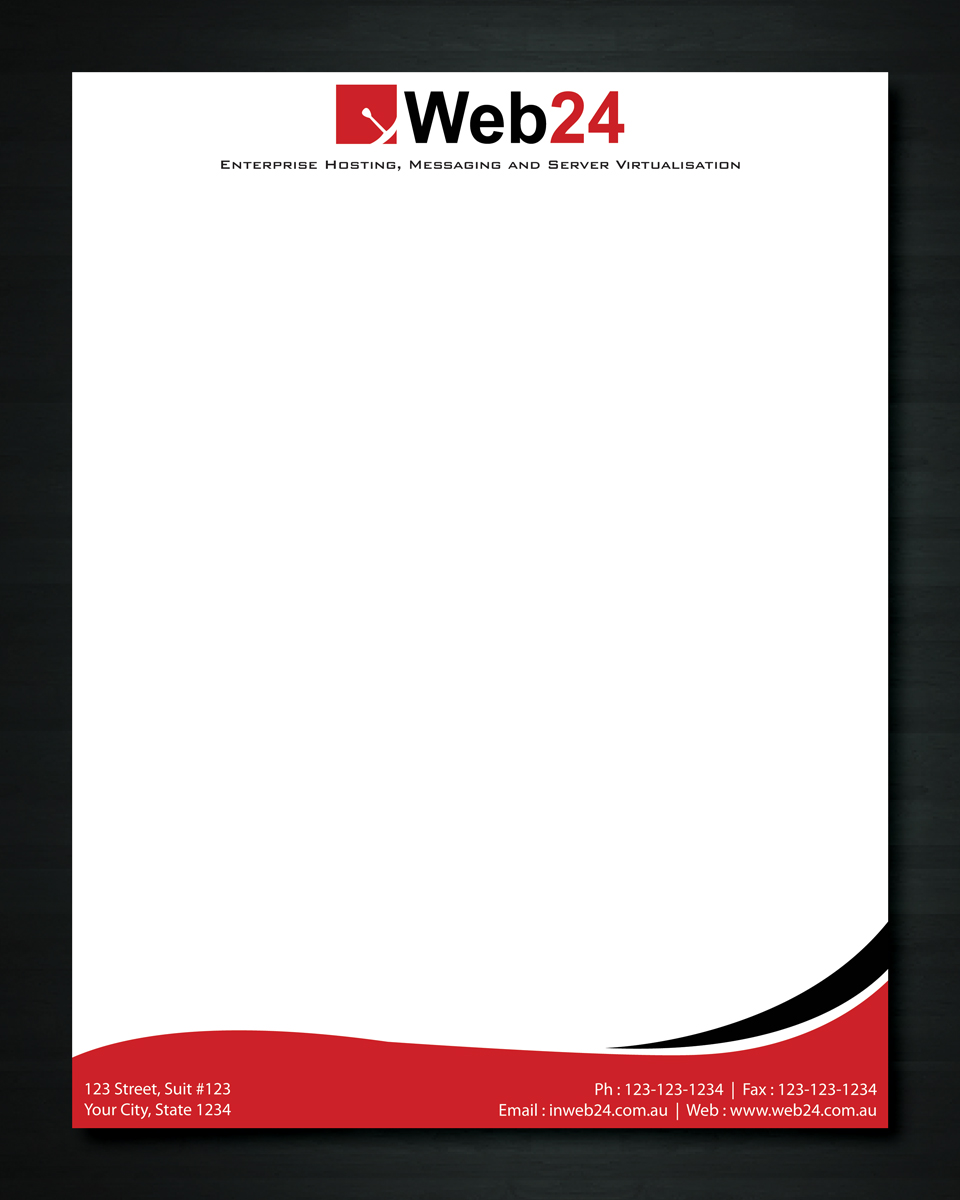 Letterhead Design by Sbss for Web24 Group Pty Ltd | Design #1226502
