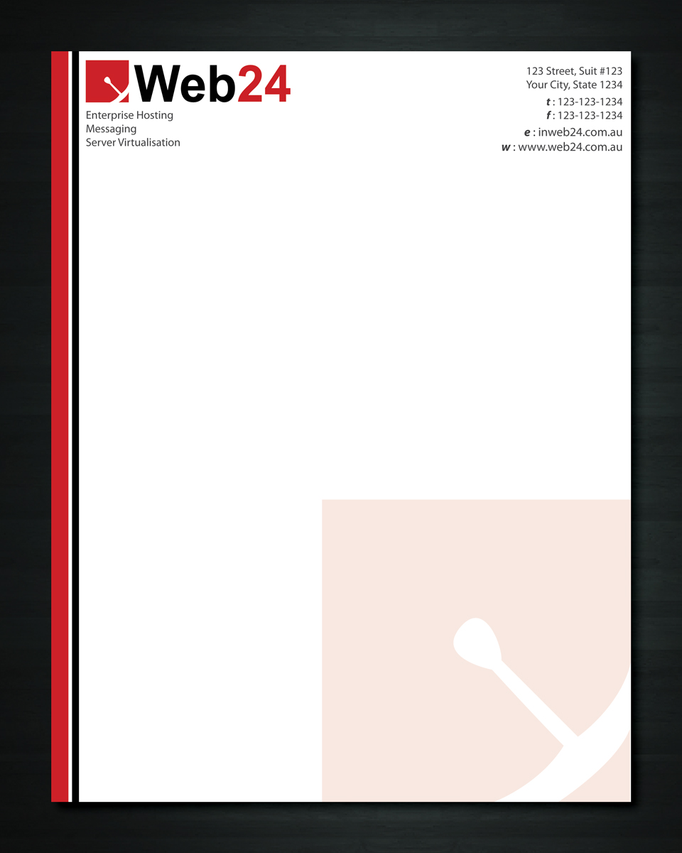 Letterhead Design by Sbss for Web24 Group Pty Ltd | Design #1226504