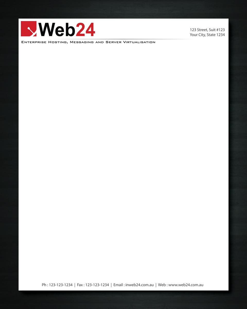 Letterhead Design by Sbss for Web24 Group Pty Ltd | Design #1226512