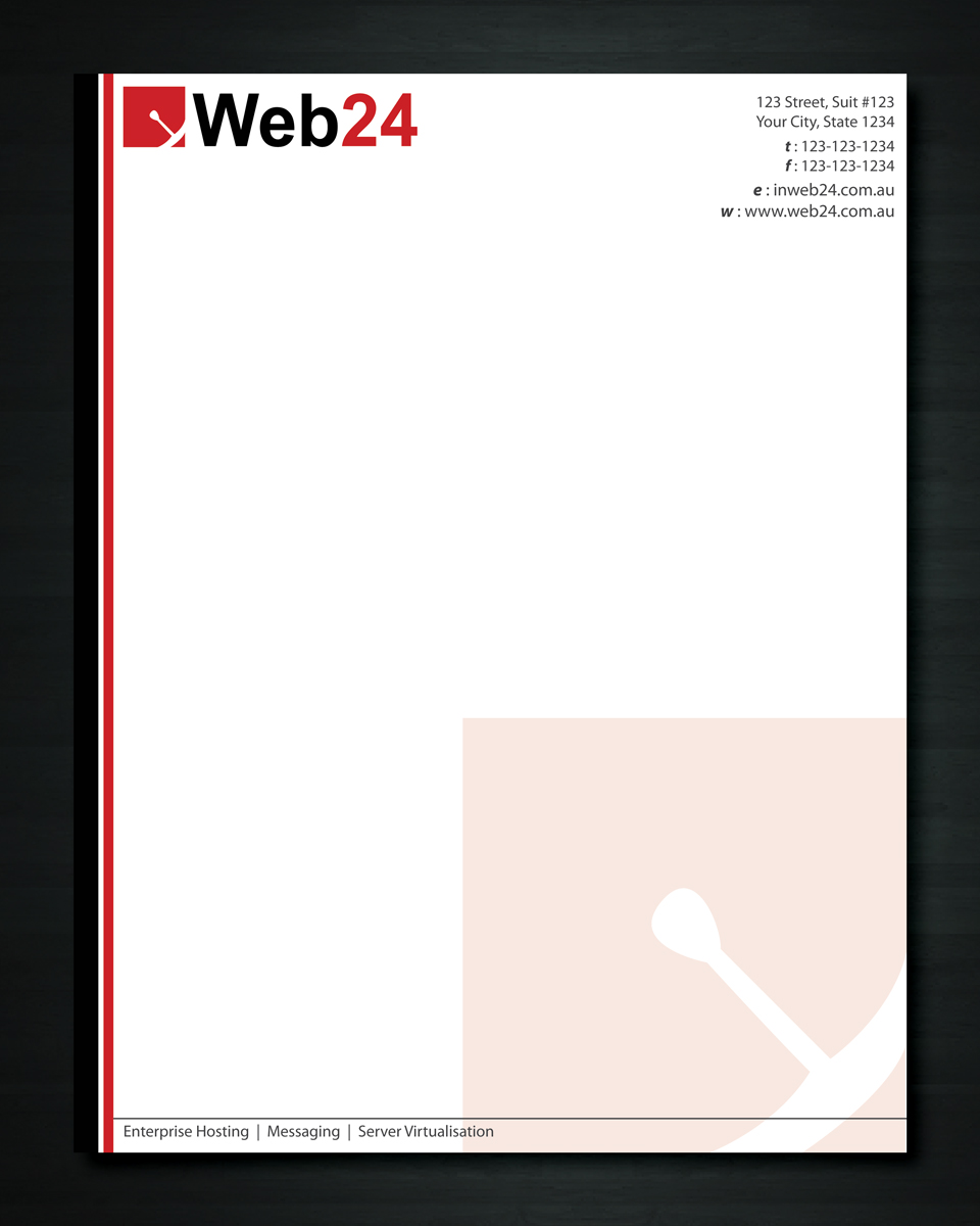 Letterhead Design by Sbss for Web24 Group Pty Ltd | Design #1226515