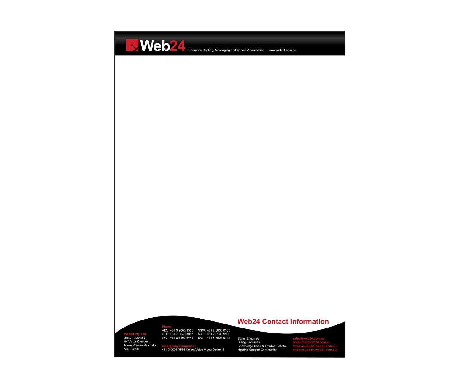 Letterhead Design by Doodles for Web24 Group Pty Ltd | Design #1235823