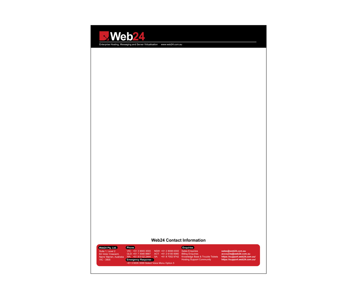 Design En-Tête par Doodles pour Web24 Group Pty Ltd | Design #1236140