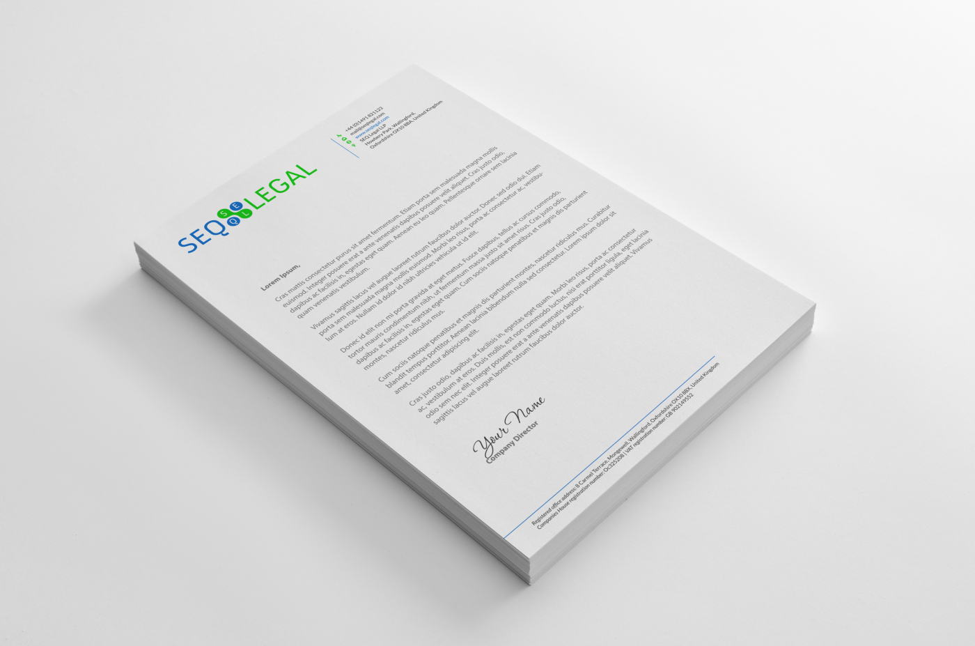 Letterhead Design by HYPdesign for SEQ Legal | Design #1226794
