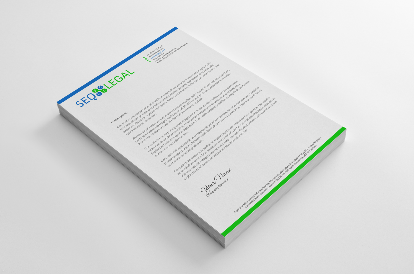 Letterhead Design by HYPdesign for SEQ Legal | Design #1226797