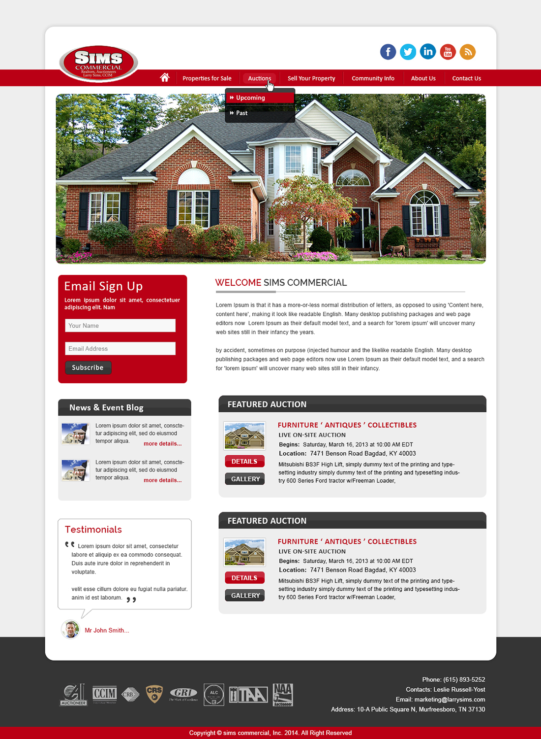 Wordpress Design by webxvision for AuctionServices.com, Inc. | Design: #4359713