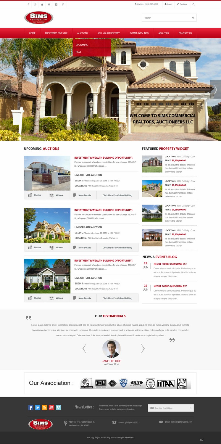 Wordpress Design by pb for AuctionServices.com, Inc. | Design #4338432