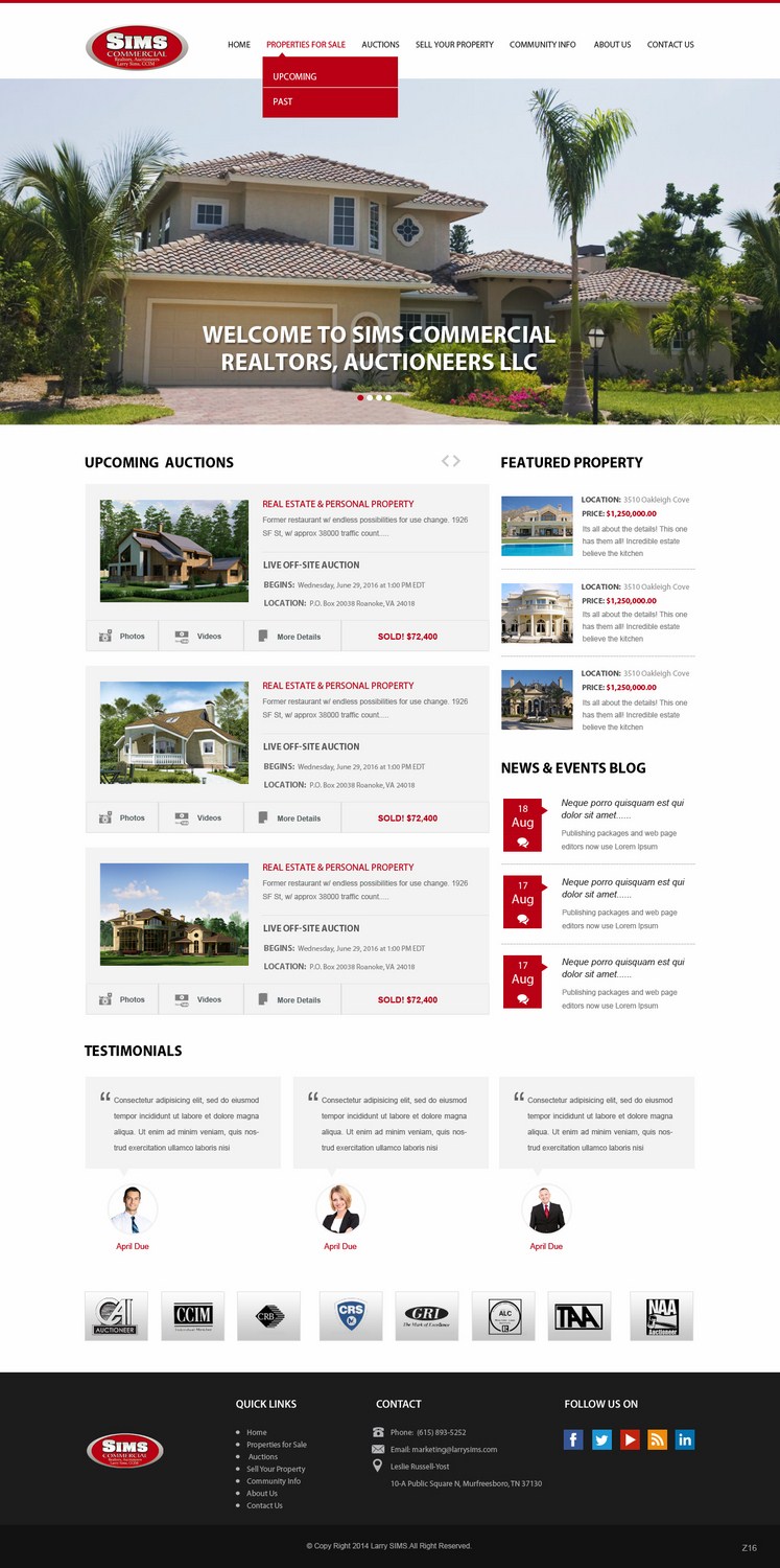Wordpress Design by pb for AuctionServices.com, Inc. | Design #4338439