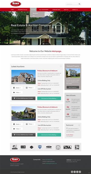Wordpress Design by pb for AuctionServices.com, Inc. | Design: #4338456