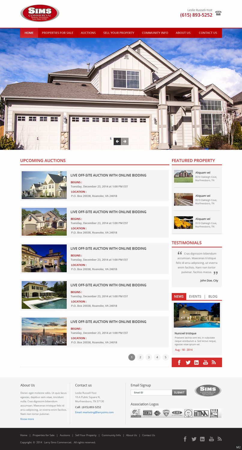 WordPress-Design von pb für AuctionServices.com, Inc. | Design #4338467