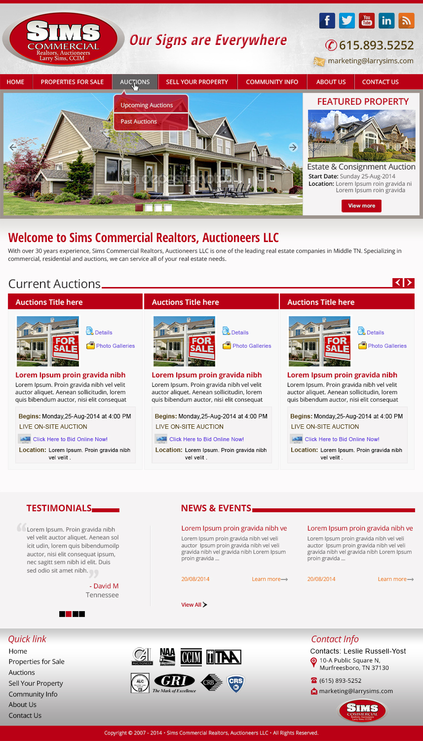 Design Wordpress par Tanvir pour AuctionServices.com, Inc. | Design #4324430