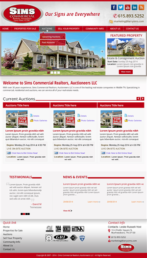 WordPress-Design von Tanvir für AuctionServices.com, Inc. | Design: #4324430