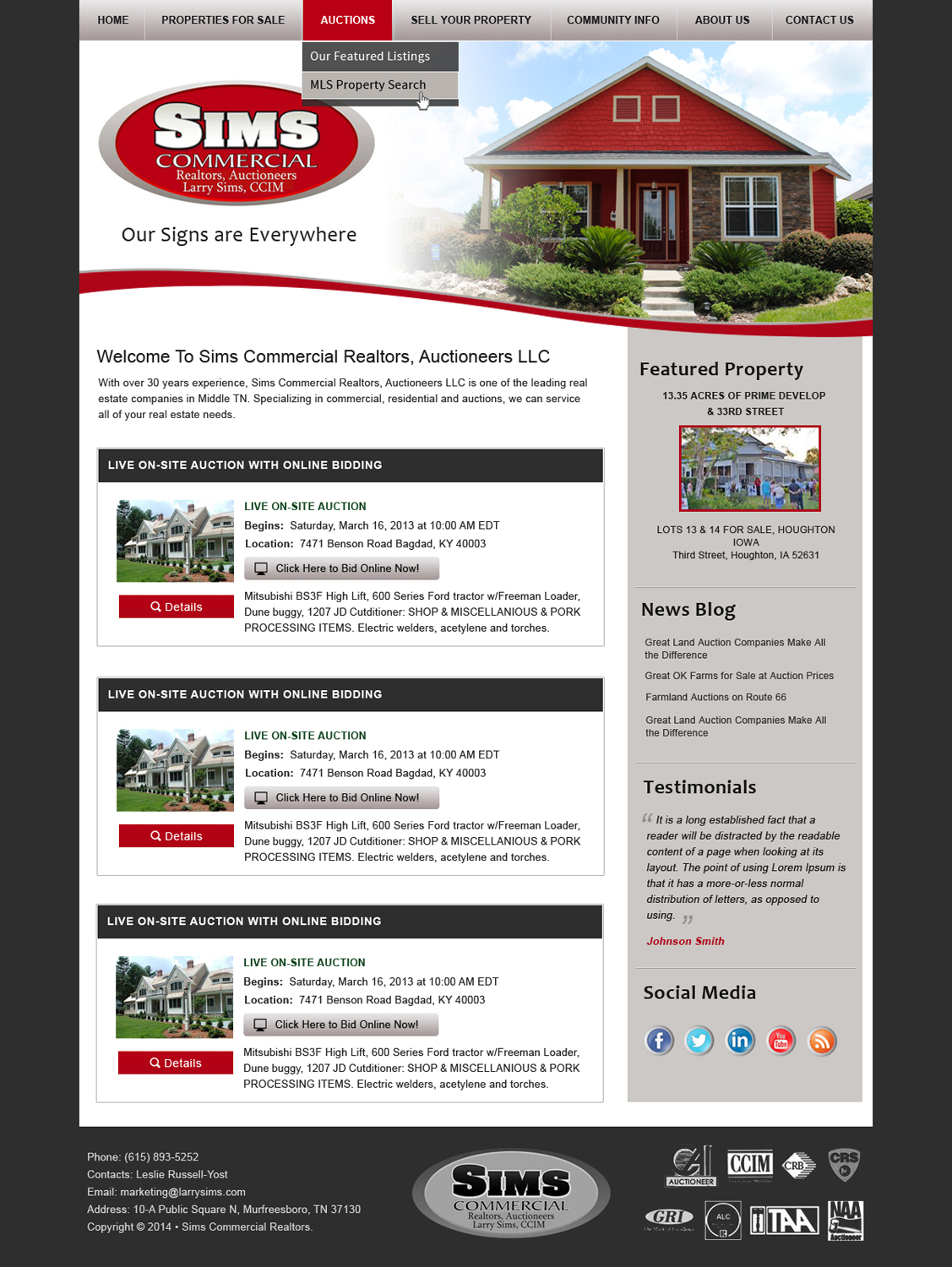 Wordpress Design by Creative X Designs for AuctionServices.com, Inc. | Design #4355337