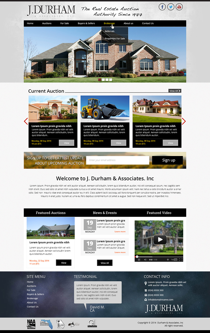 Wordpress Design by Tanvir for AuctionServices.com, Inc. | Design #4424986