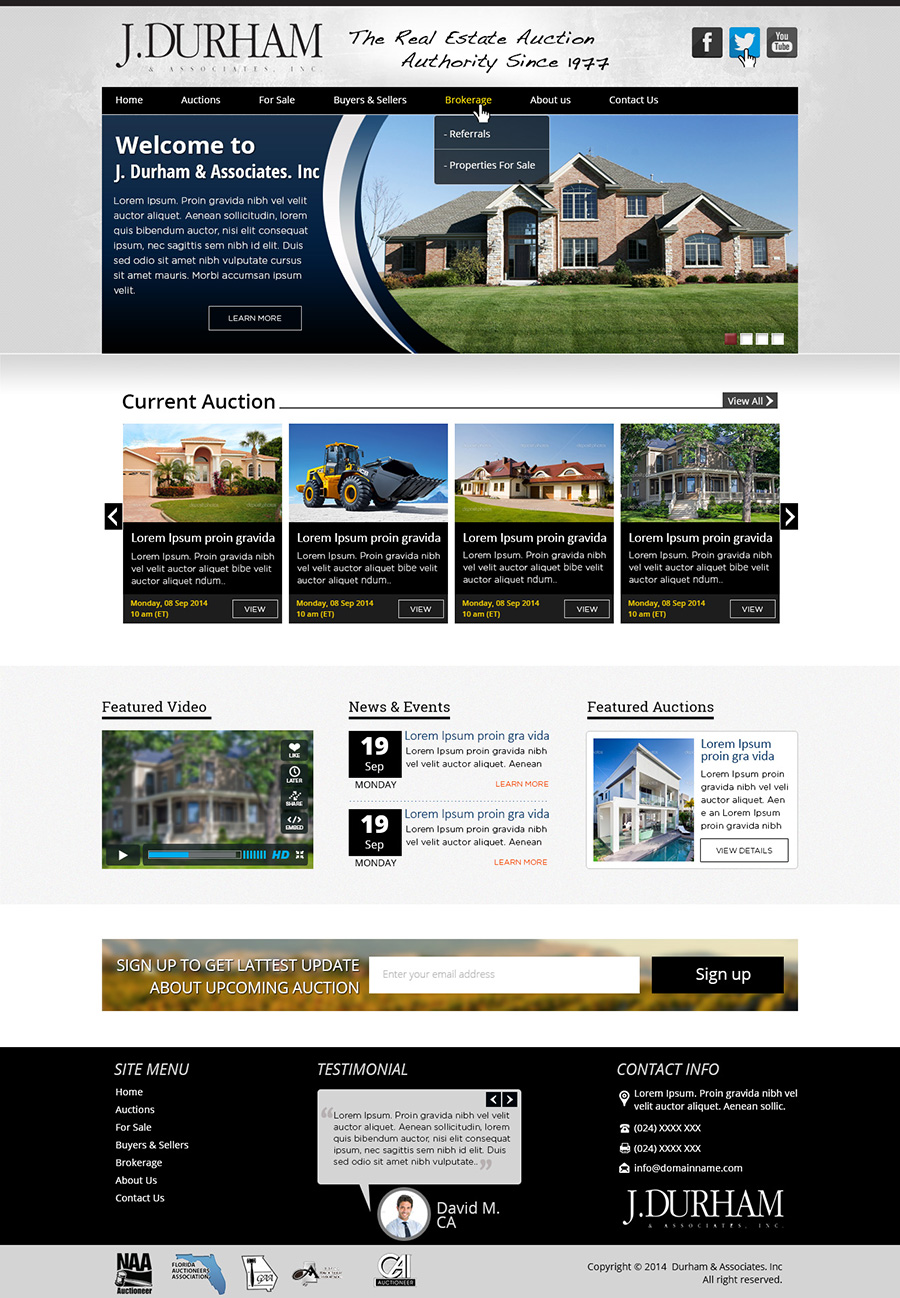 Wordpress Design by Tanvir for AuctionServices.com, Inc. | Design #4431055