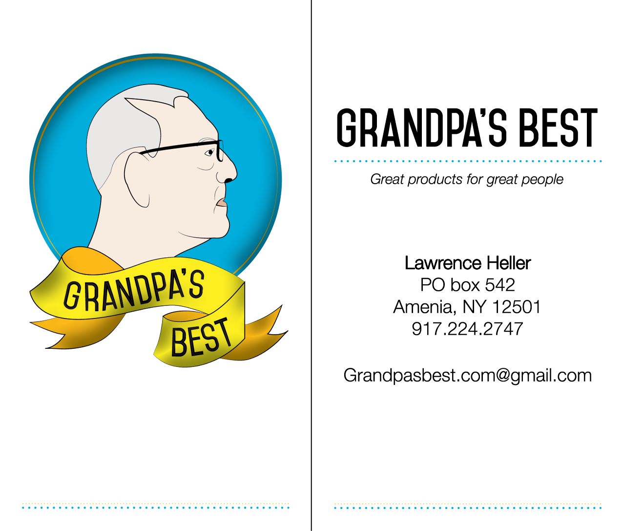 Visitenkarten-Design von nightbirds für Lawrence Heller dba: GRANDPA''s BEST | Design #4330688