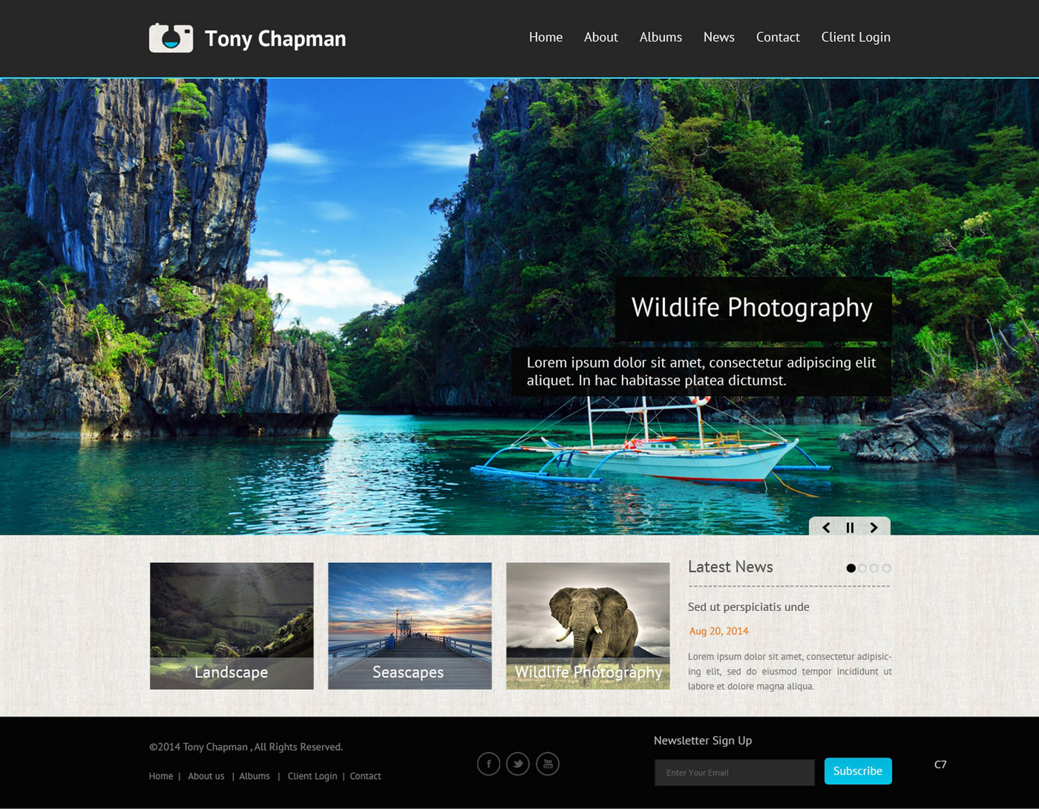 Web-Design von pb für Tony Chapman Photographer | Design #4324358