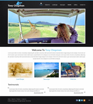 Web-Design von pb für Tony Chapman Photographer | Design: #4324362