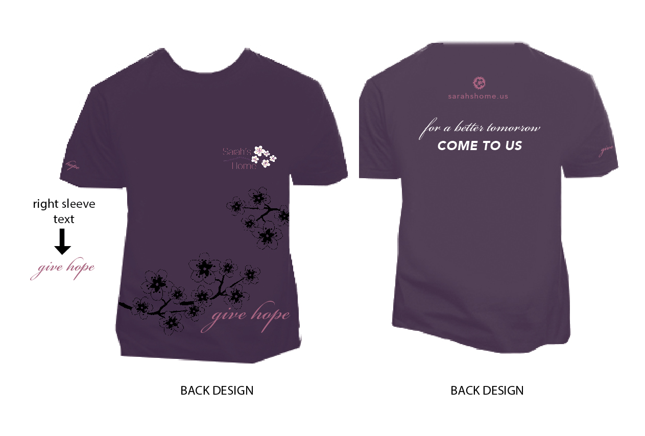 T-shirt Design by NG KIA HUI for Sarah''s Home | Design #4368774