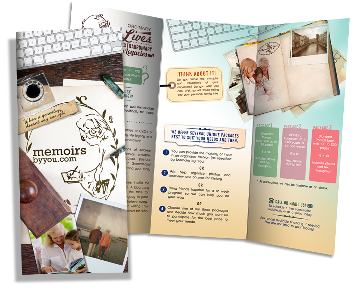 Design de Brochure par apl design solutions pour Memoirs by You | Design #4518246