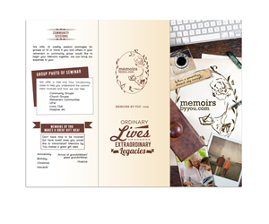 Design de Brochure par apl design solutions pour Memoirs by You | Design : #4518255