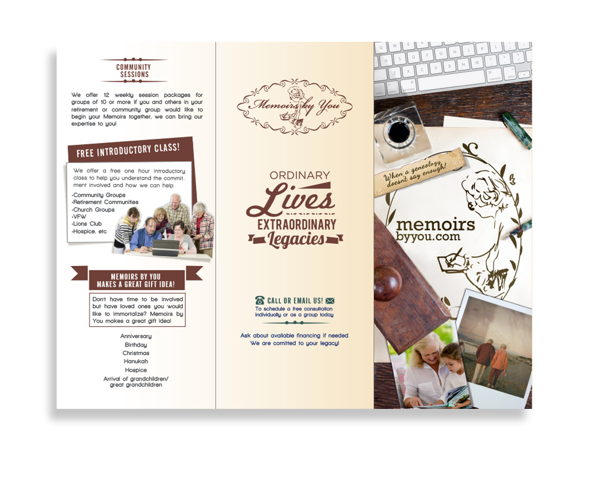 Brochure Design by apl design solutions for Memoirs by You | Design #4544053