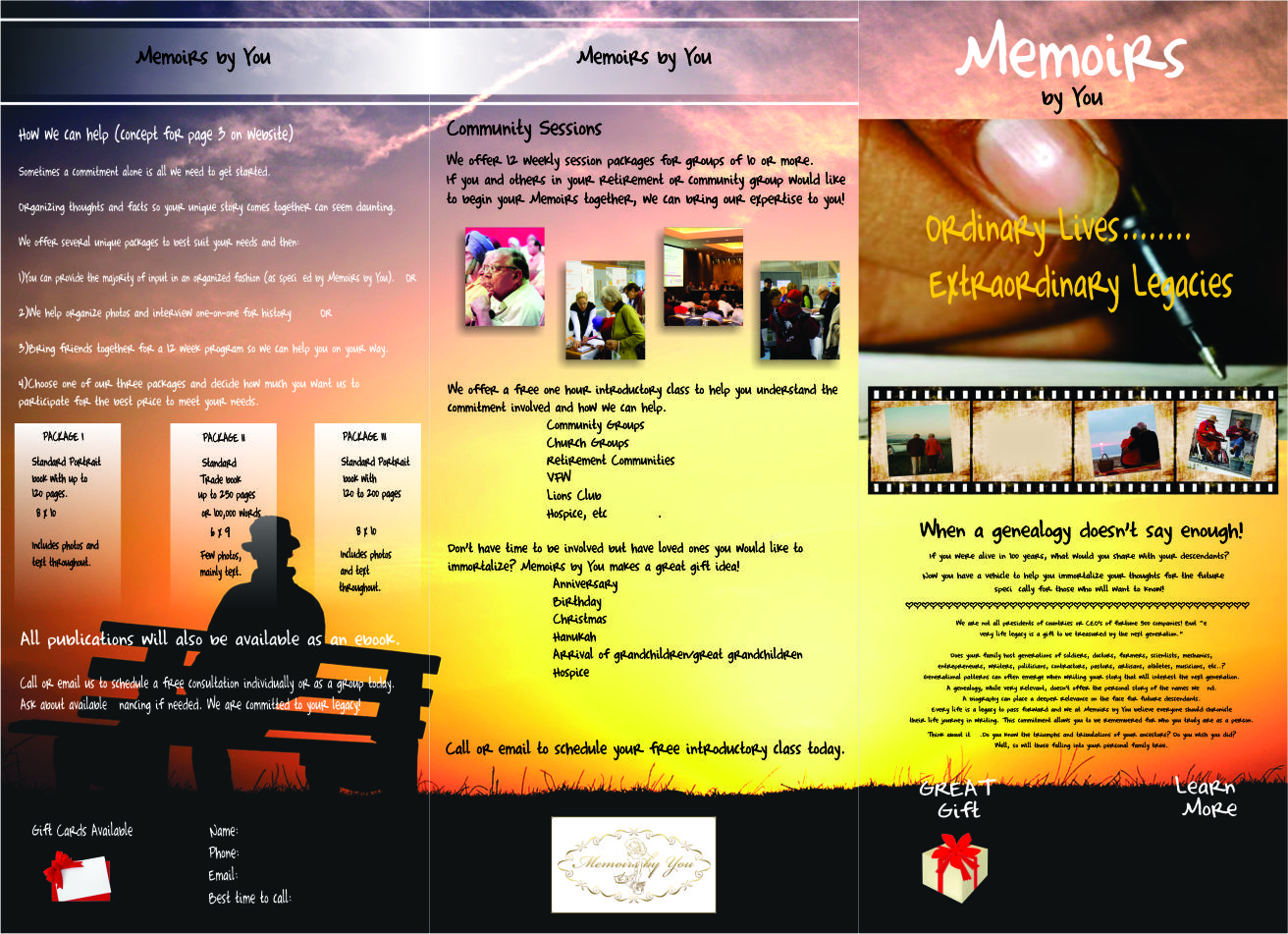 Brochure Design by dxprints for Memoirs by You | Design #4484262