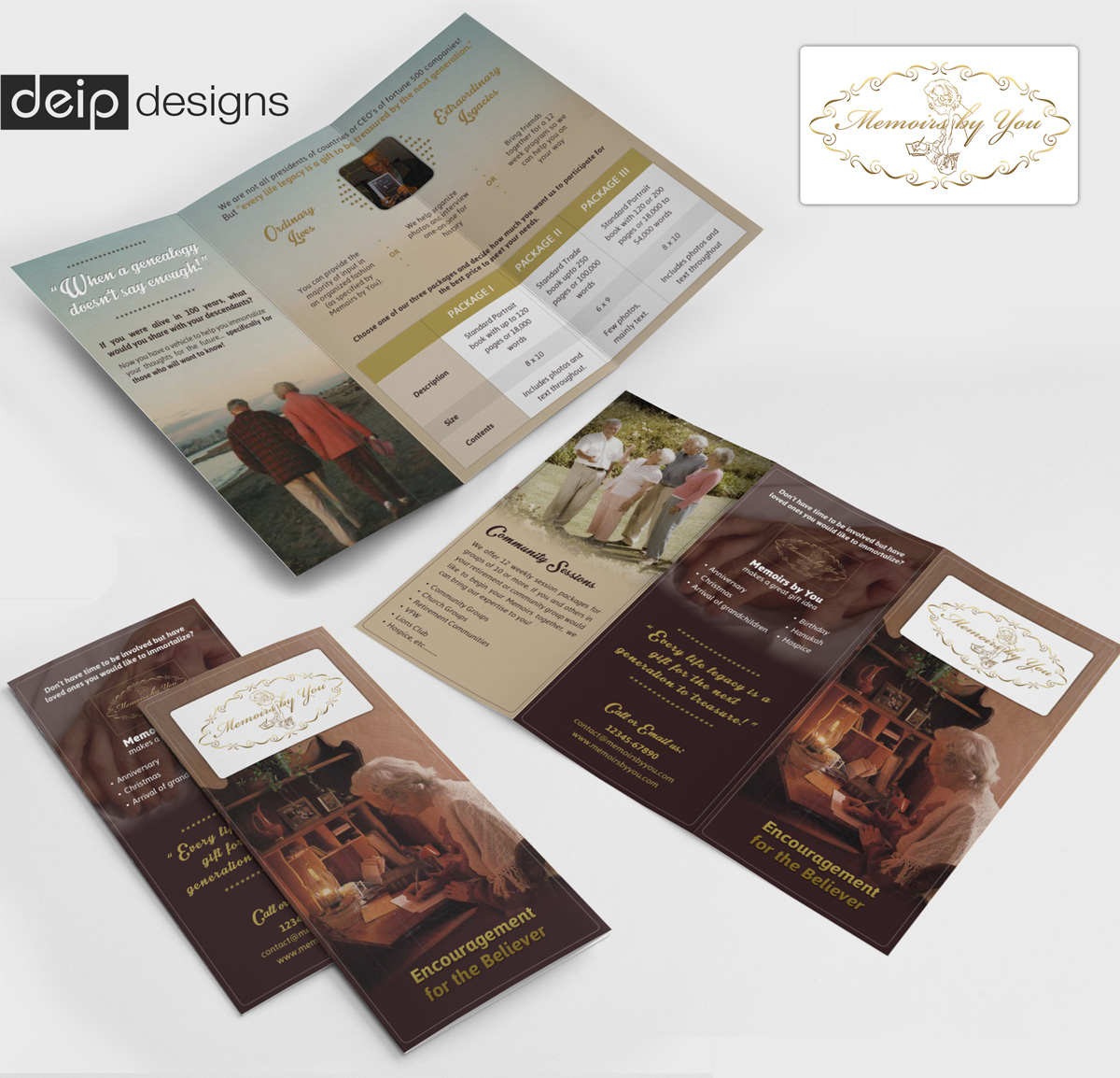 Broschüren-Design von Deip designs für Memoirs by You | Design #4537248