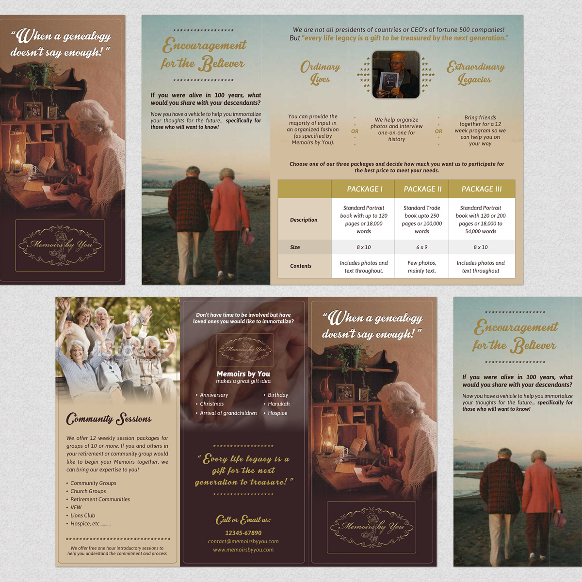 Brochure Design by Deip designs for Memoirs by You | Design #4540969