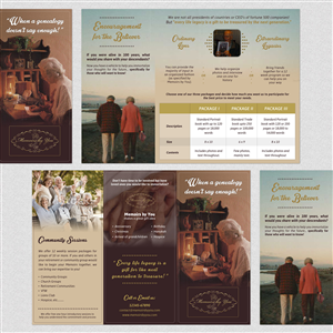 Design de Brochure par Deip designs pour Memoirs by You | Design : #4540969