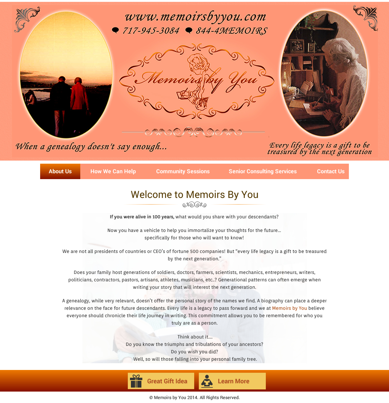 Brochure Design by Sbss for Memoirs by You | Design #4699594