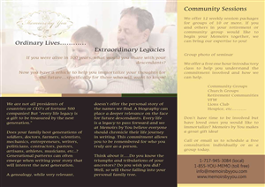 Design de Brochure par Mudboots pour Memoirs by You | Design : #4475366