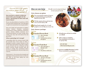 Design de Brochure par Designermilk pour Memoirs by You | Design : #4469982