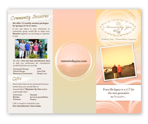 Design de Brochure par Designermilk pour Memoirs by You | Design : #4567563