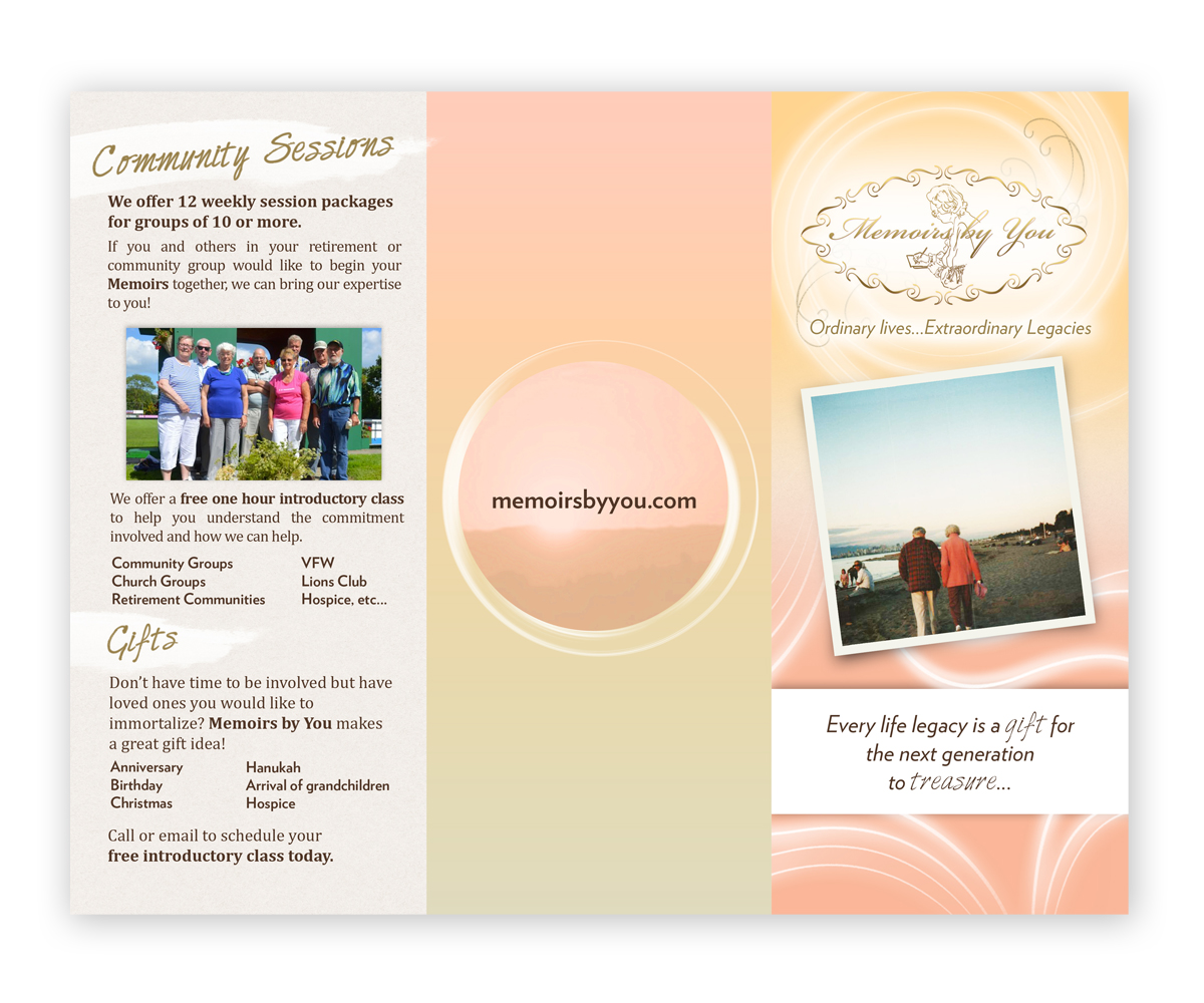 Brochure Design by Designermilk for Memoirs by You | Design #4581740