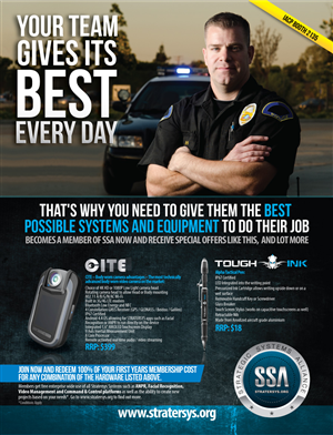 Police Technology Full Page Magazine Ad Creation | Advertisement Design by JCR