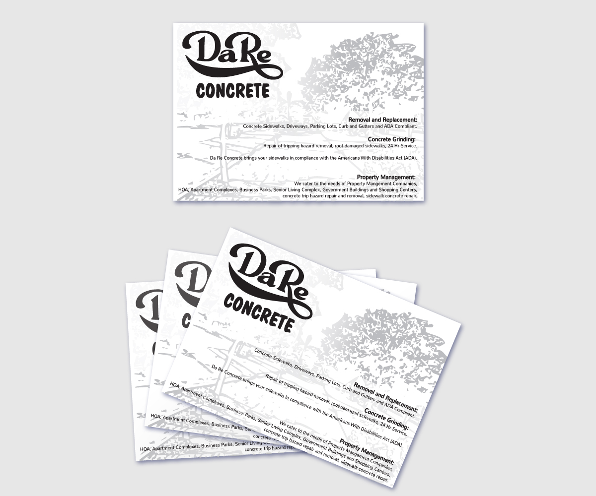 Diseño de Tarjeta por Anthony para Da Re Concrete | Diseño #1241774