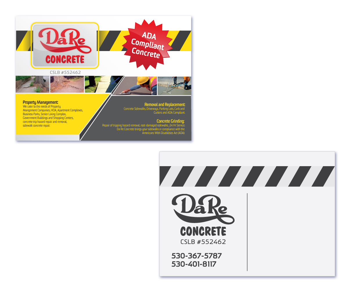 Card Design by Anthony for Da Re Concrete | Design #1252182