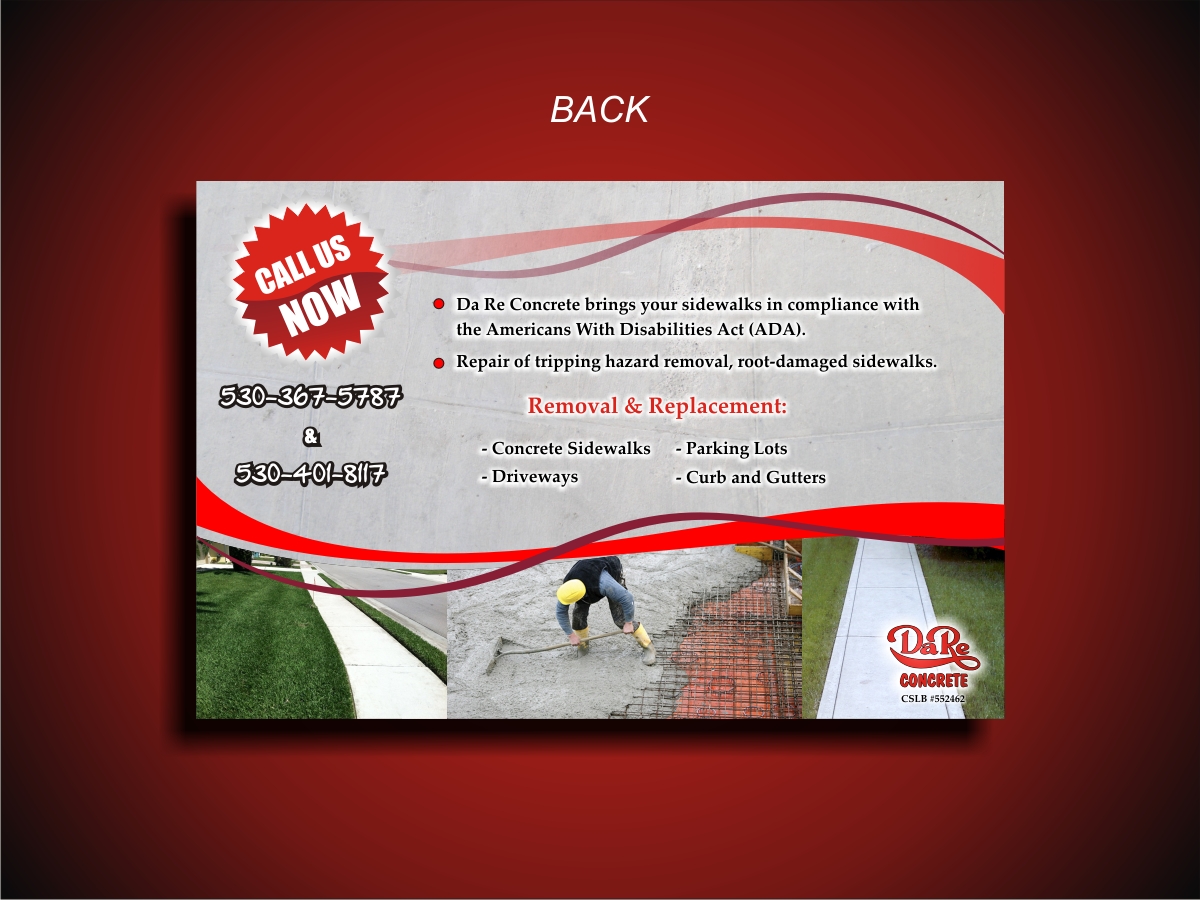 Karten-Design von Amduat Design für Da Re Concrete | Design #1255883