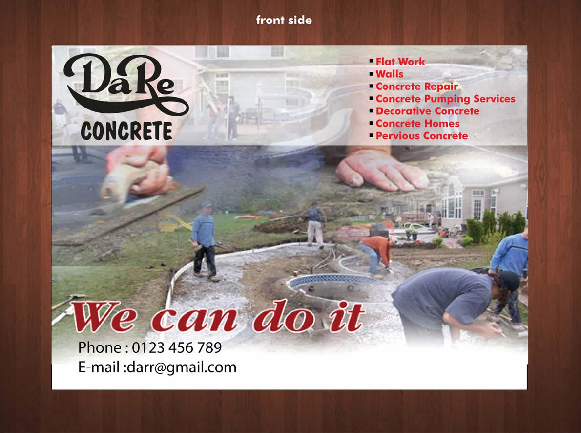 Diseño de Tarjeta por Sbss para Da Re Concrete | Diseño #1237150