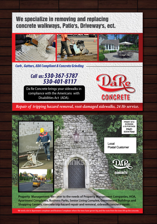 Diseño de Tarjeta por Sbss para Da Re Concrete | Diseño #1240114