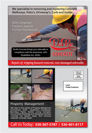 Diseño de Tarjeta por Sbss para Da Re Concrete | Diseño: #1245958