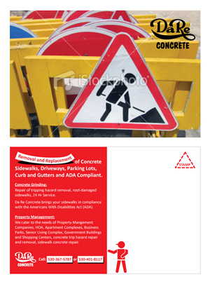 Da Re Concrete Post Card Design Project | Card Design by chuan