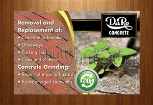 Da Re Concrete Post Card Design Project | Card Design by MPStudio