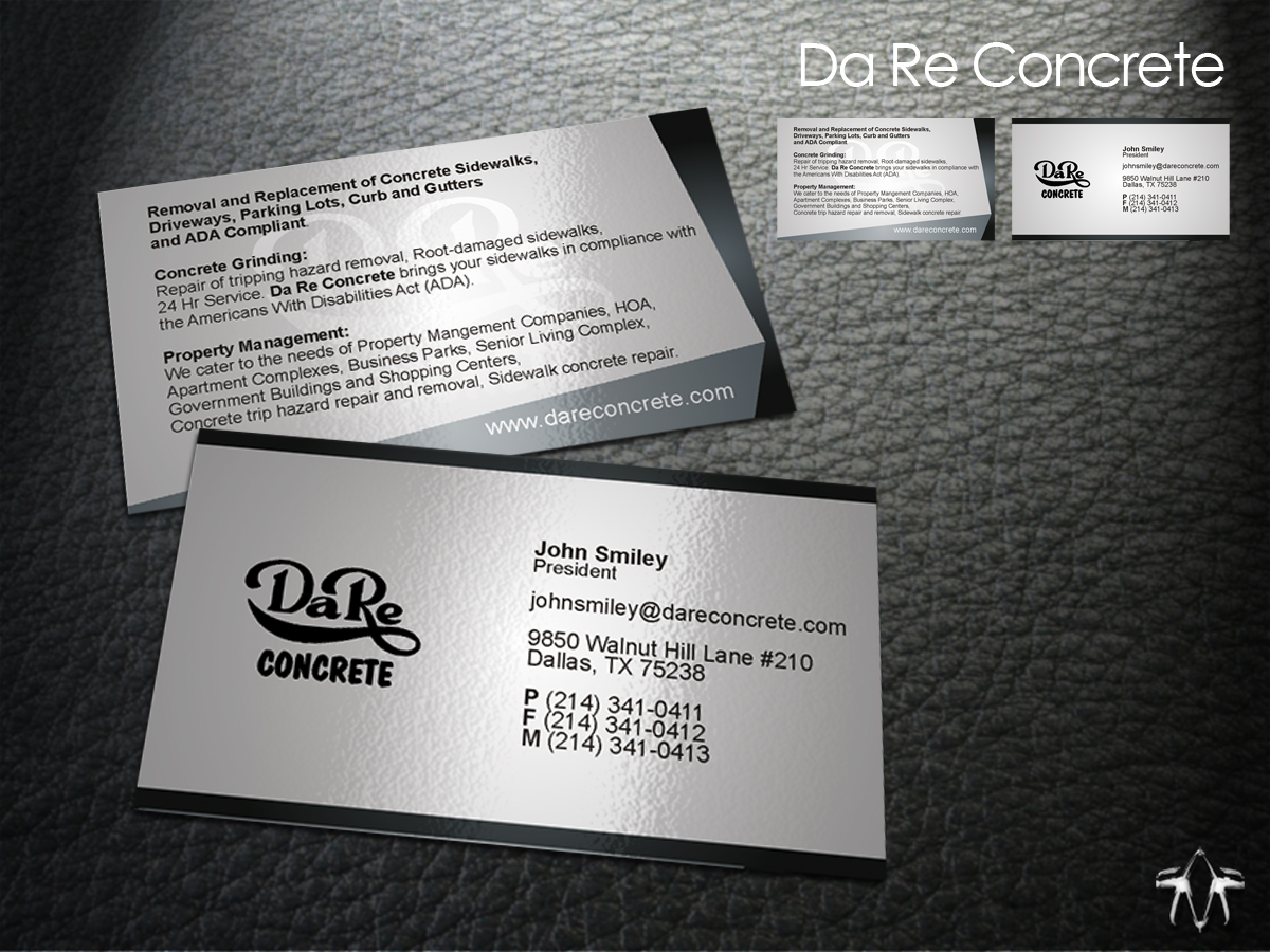 Design de Carte par sadzip pour Da Re Concrete | Design #1239772