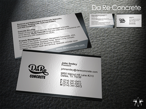 Diseño de Tarjeta por sadzip para Da Re Concrete | Diseño: #1239772